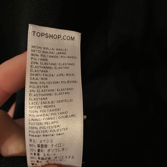 Pink and Black lace and mesh dress with cutouts - Picture 5 of 6